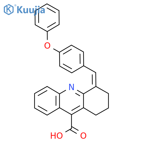 4-[(4-Phenoxyphenyl)methylidene]-1,2,3,4-tetrahydroacridine-9-carboxylic acid structure