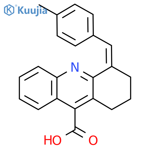 4-(4-methylphenyl)methylidene-1,2,3,4-tetrahydroacridine-9-carboxylic acid structure