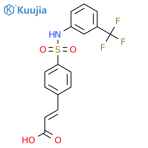 3-(4-{3-(trifluoromethyl)phenylsulfamoyl}phenyl)prop-2-enoic acid structure
