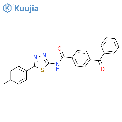 4-benzoyl-N-5-(4-methylphenyl)-1,3,4-thiadiazol-2-ylbenzamide structure