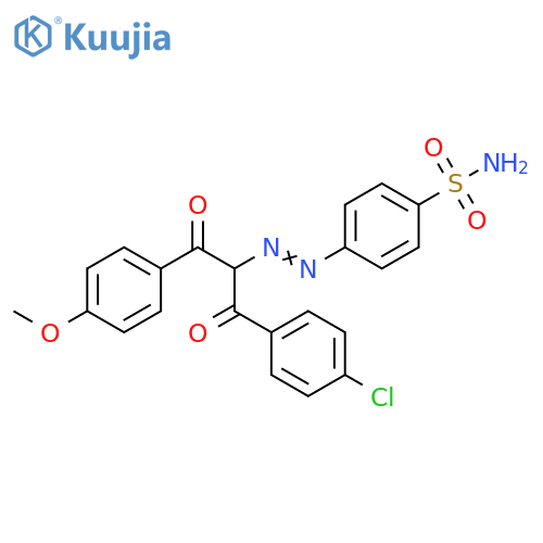Benzenesulfonamide,4-[[1-(4-chlorobenzoyl)-2-(4-methoxyphenyl)-2-oxoethyl]azo]- structure