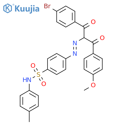 Benzenesulfonamide,4-[[1-(4-bromobenzoyl)-2-(4-methoxyphenyl)-2-oxoethyl]azo]-N-(4-methylphenyl)- structure
