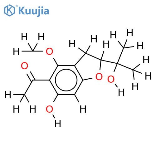 5-Acetyl-2,3-dihydro-6-hydroxy-2-(2-hydroxyisopropyl)-4-methoxybenzofuran structure