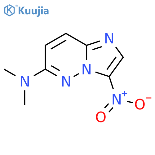 Imidazo[1,2-b]pyridazin-6-amine, N,N-dimethyl-3-nitro- structure
