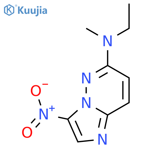 Imidazo[1,2-b]pyridazin-6-amine, N-ethyl-N-methyl-3-nitro- structure