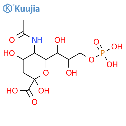 (4S,5R,6R,7S,8R)-5-Acetamido-4,6,7,8-tetrahydroxy-2-oxo-9-(phosphonooxy)nonanoic Acid structure