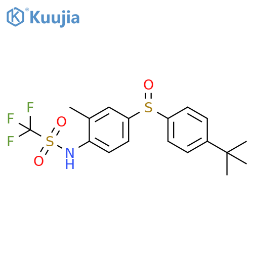 Methanesulfonamide,N-[4-[[4-(1,1-dimethylethyl)phenyl]sulfinyl]-2-methylphenyl]-1,1,1-trifluoro- structure