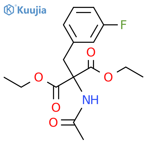 Propanedioic acid, (acetylamino)[(3-fluorophenyl)methyl]-, diethyl ester structure
