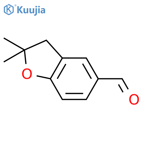 2,2-dimethyl-2,3-dihydro-1-benzofuran-5-carbaldehyde structure