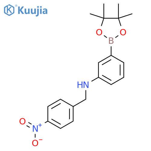 N-(4-Nitrobenzyl)-3-(4,4,5,5-tetramethyl-1,3,2-dioxaborolan-2-yl)aniline structure