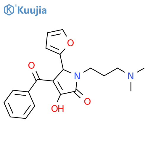 4-benzoyl-1-3-(dimethylamino)propyl-5-(furan-2-yl)-3-hydroxy-2,5-dihydro-1H-pyrrol-2-one structure