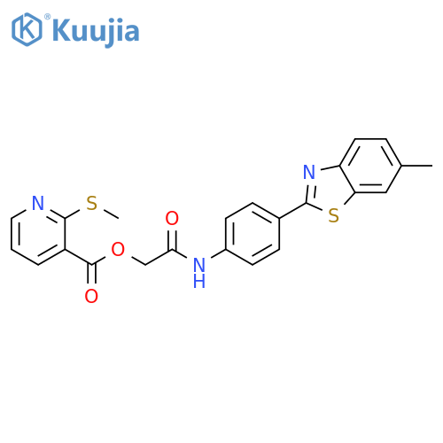 2-[[4-(6-Methyl-2-benzothiazolyl)phenyl]amino]-2-oxoethyl 2-(methylthio)-3-pyridinecarboxylate structure