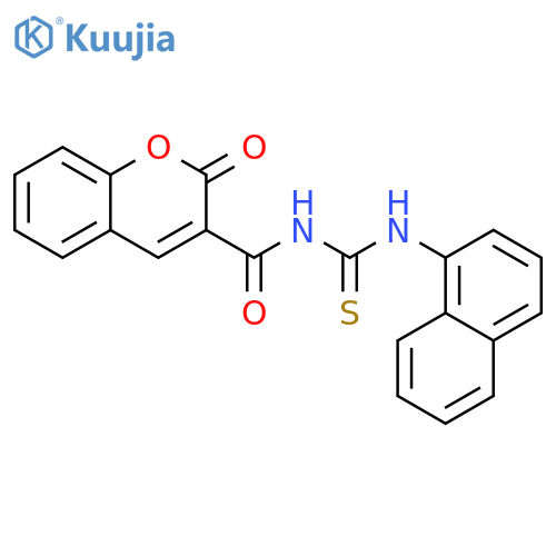 2H-1-Benzopyran-3-carboxamide,N-[(1-naphthalenylamino)thioxomethyl]-2-oxo- structure