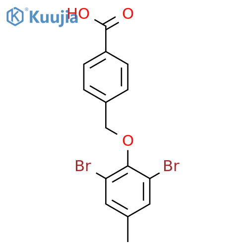 4-(2,6-dibromo-4-methylphenoxy)methylbenzoic acid structure