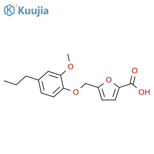 5-((2-Methoxy-4-propylphenoxy)methyl)furan-2-carboxylic acid structure