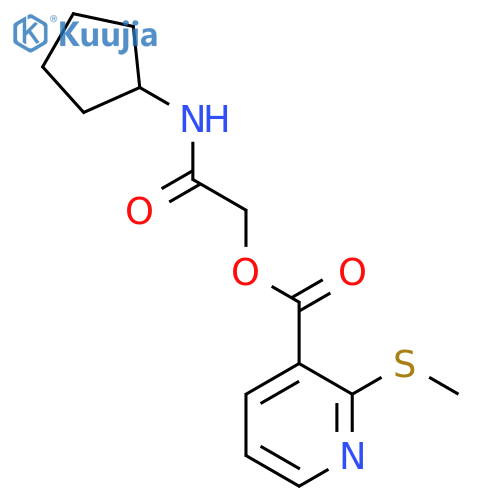 (cyclopentylcarbamoyl)methyl 2-(methylsulfanyl)pyridine-3-carboxylate structure