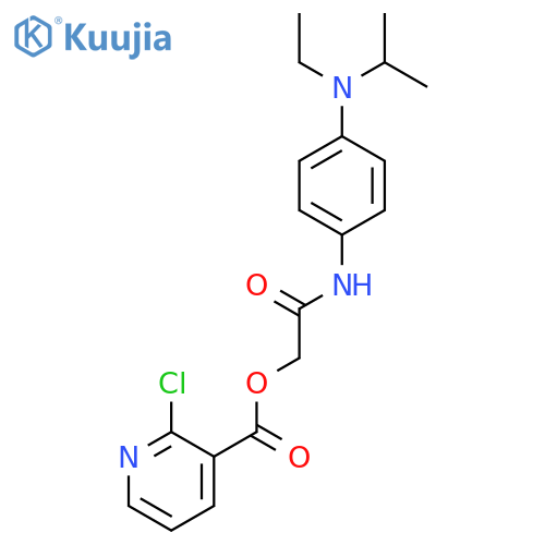 ({4-[Ethyl(propan-2-yl)amino]phenyl}carbamoyl)methyl 2-chloropyridine-3-carboxylate structure