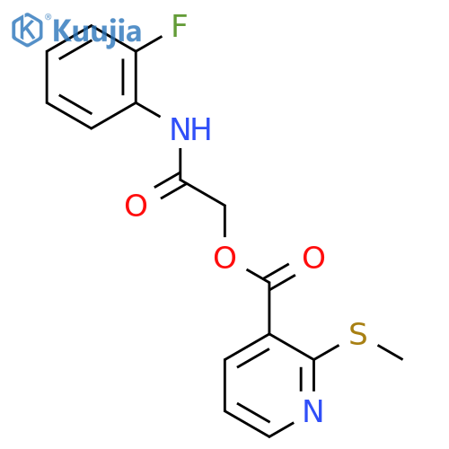 2-((2-Fluorophenyl)amino)-2-oxoethyl 2-(methylthio)nicotinate structure