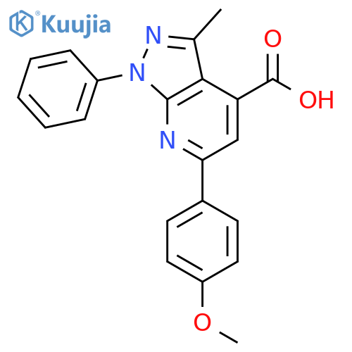 1H-Pyrazolo[3,4-b]pyridine-4-carboxylic acid,6-(4-methoxyphenyl)-3-methyl-1-phenyl- structure