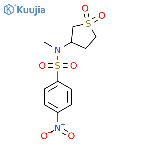 N-(1,1-dioxo-1lambda6-thiolan-3-yl)-N-methyl-4-nitrobenzene-1-sulfonamide structure