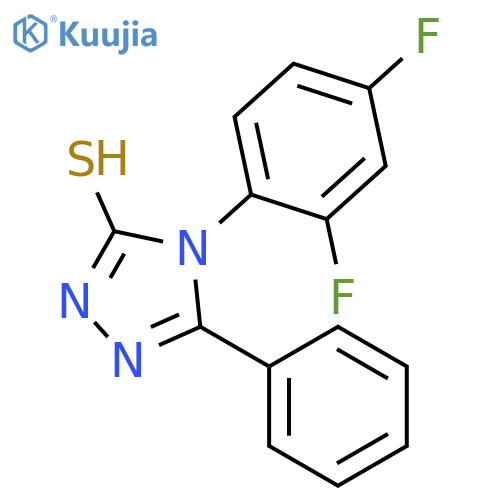 4-(2,4-difluorophenyl)-5-phenyl-4H-1,2,4-triazole-3-thiol structure