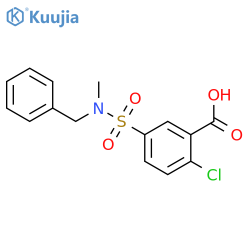 5-benzyl(methyl)sulfamoyl-2-chlorobenzoic acid structure