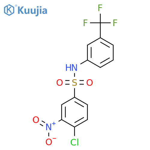 4-chloro-3-nitro-N-3-(trifluoromethyl)phenylbenzene-1-sulfonamide structure