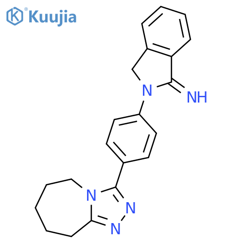 2-(4-{5H,6H,7H,8H,9H-1,2,4triazolo4,3-aazepin-3-yl}phenyl)-2,3-dihydro-1H-isoindol-1-imine structure