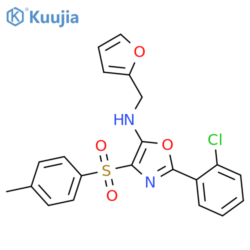 2-(2-chlorophenyl)-N-(furan-2-yl)methyl-4-(4-methylbenzenesulfonyl)-1,3-oxazol-5-amine structure