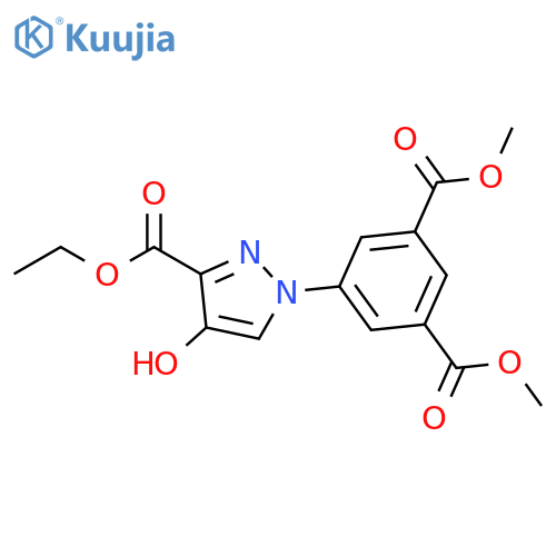 1,3-dimethyl 5-3-(ethoxycarbonyl)-4-hydroxy-1H-pyrazol-1-ylbenzene-1,3-dicarboxylate structure