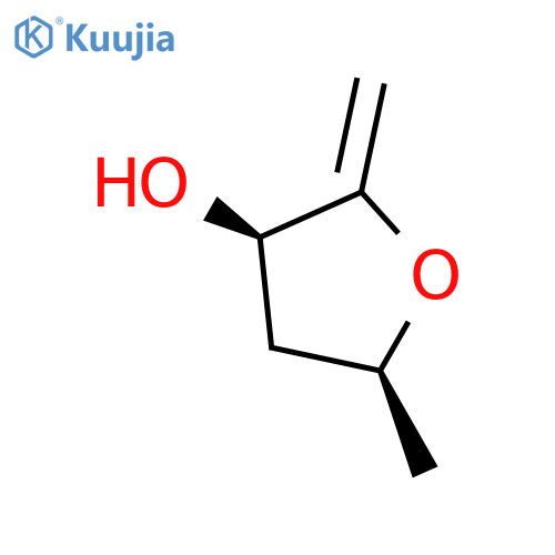 3-Furanol, tetrahydro-5-methyl-2-methylene-, (3R,5S)-rel- structure