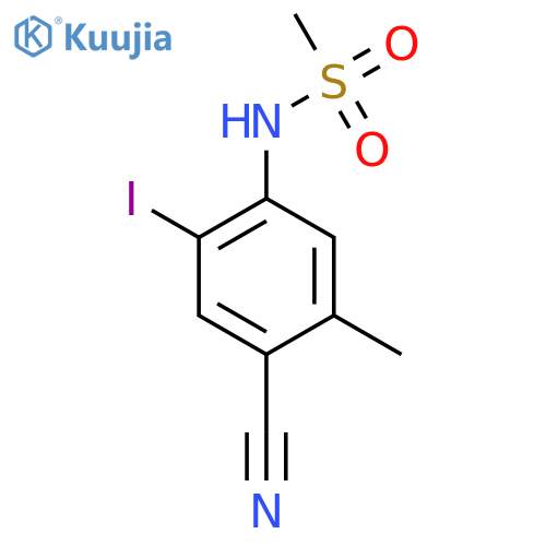 Methanesulfonamide, N-(4-cyano-2-iodo-5-methylphenyl)- structure