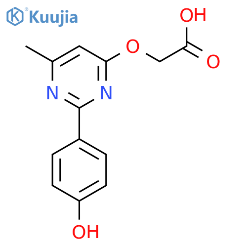 Acetic acid, [[2-(4-hydroxyphenyl)-6-methyl-4-pyrimidinyl]oxy]- structure