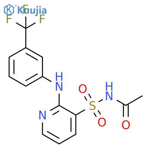 Acetamide, N-[[2-[[3-(trifluoromethyl)phenyl]amino]-3-pyridinyl]sulfonyl]- structure