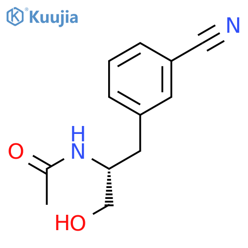 Acetamide, N-[(1R)-2-(3-cyanophenyl)-1-(hydroxymethyl)ethyl]- structure