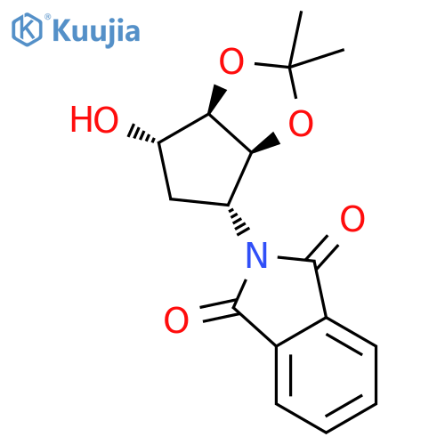 (1S,2R,3S,4R)-4-(N-phthalimidyl)-2,3-O-isopropylidenecyclopentane-1,2,3-triol structure