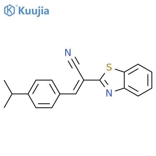 (2E)-2-(1,3-benzothiazol-2-yl)-3-4-(propan-2-yl)phenylprop-2-enenitrile structure