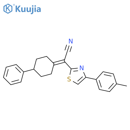 2-[4-(4-methylphenyl)-1,3-thiazol-2-yl]-2-(4-phenylcyclohexylidene)acetonitrile structure