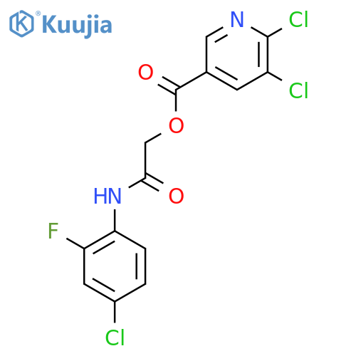 [(4-Chloro-2-fluorophenyl)carbamoyl]methyl 5,6-dichloropyridine-3-carboxylate structure
