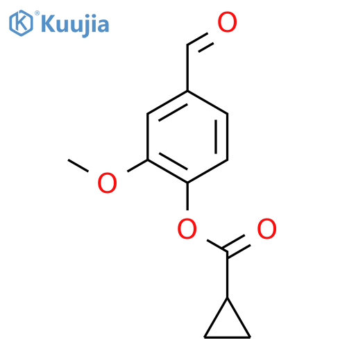4-Formyl-2-methoxyphenyl cyclopropanecarboxylate structure