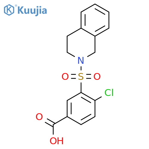 4-chloro-3-(1,2,3,4-tetrahydroisoquinoline-2-sulfonyl)benzoic acid structure