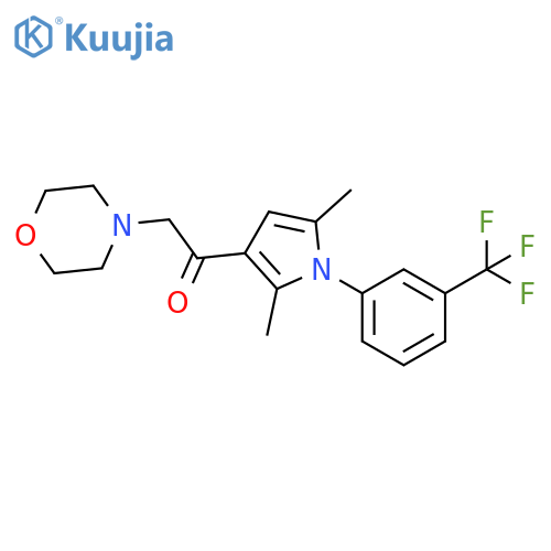 1-{2,5-dimethyl-1-3-(trifluoromethyl)phenyl-1H-pyrrol-3-yl}-2-(morpholin-4-yl)ethan-1-one structure