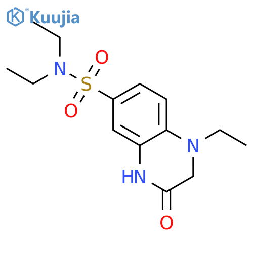 N,N,1-triethyl-3-oxo-1,2,3,4-tetrahydroquinoxaline-6-sulfonamide structure