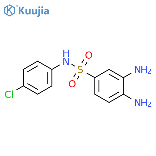 3,4-Diamino-N-(4-chlorophenyl)benzene-1-sulfonamide structure