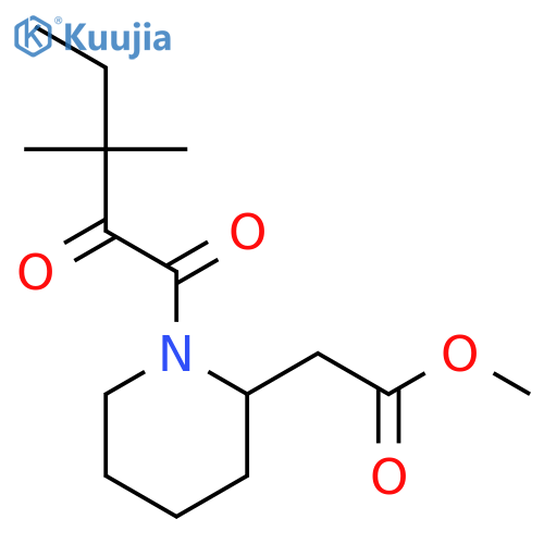 2-Piperidineacetic acid, 1-(3,3-dimethyl-1,2-dioxopentyl)-, methyl ester structure