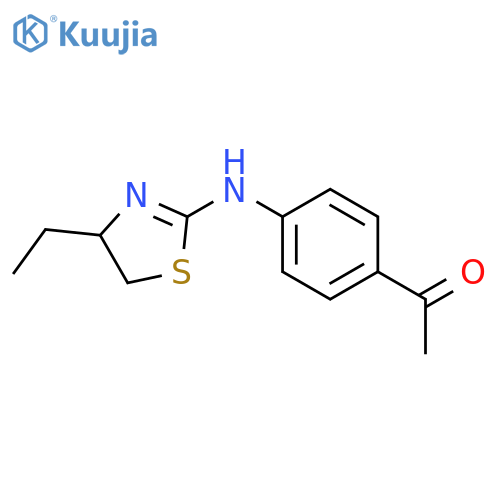 1-{4-(4-Ethyl-4,5-dihydro-1,3-thiazol-2-yl)aminophenyl}ethan-1-one structure