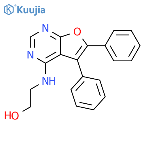 2-({5,6-diphenylfuro2,3-dpyrimidin-4-yl}amino)ethan-1-ol structure