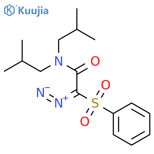 Acetamide, 2-diazo-N,N-bis(2-methylpropyl)-2-(phenylsulfonyl)- structure