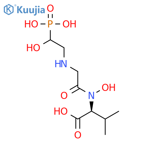 L-Valine, N-(2-hydroxy-2-phosphonoethyl)glycyl-N-hydroxy- structure