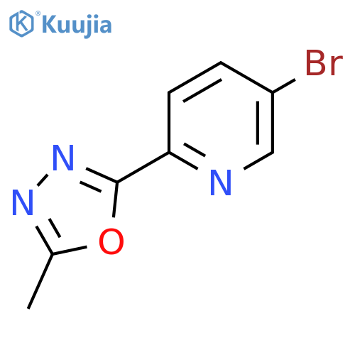 5-Bromo-2-(5-methyl-1,3,4-oxadiazol-2-yl)pyridine structure